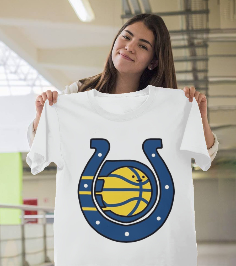 NFL x NBA Indianapolis Colts Pacers Logo Mashup Combine T-Shirt