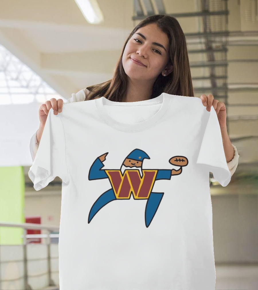 NFL x NBA Washington Commanders Wizards Logo Mashup Combine T-Shirt