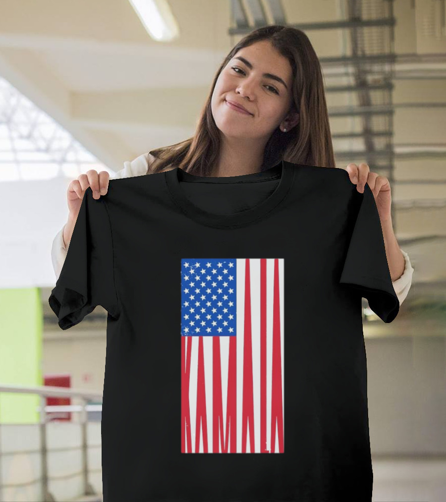 Gary Taxali Kamala American Flag T-Shirt
