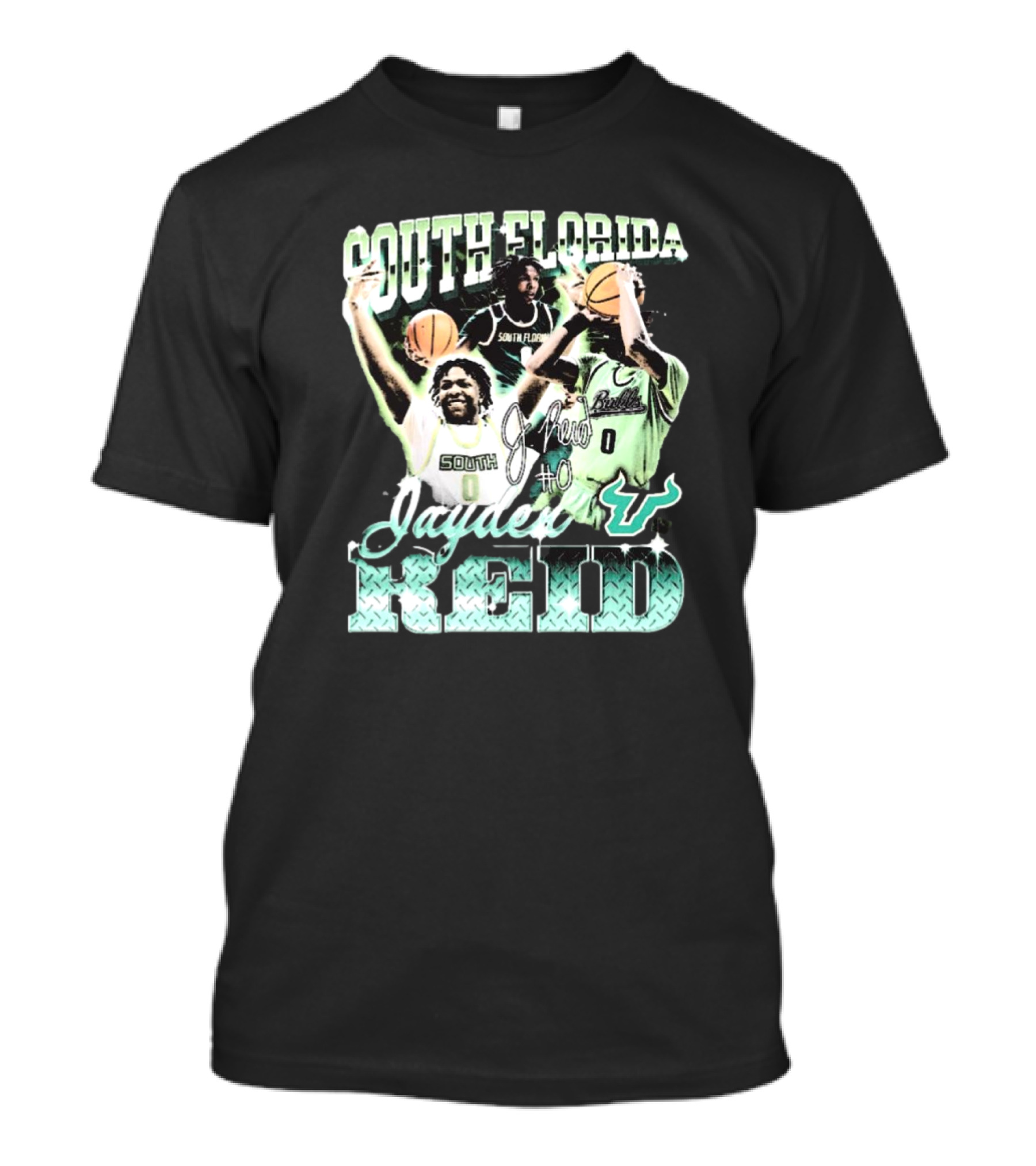 South Florida Jayden Reid #0 Bulls Basketball Signature T-Shirt