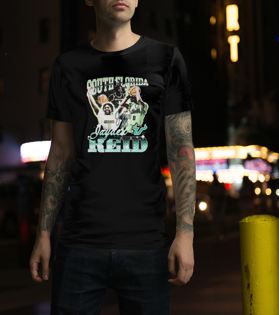 South Florida Jayden Reid #0 Bulls Basketball Signature T-Shirt
