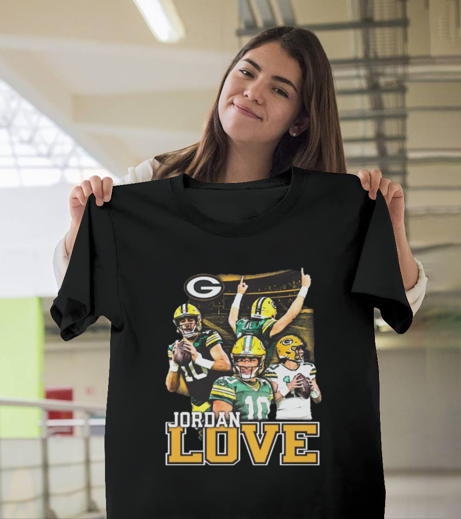 Jordan Love Green Bay Packers Player NFL Iconic Moments T-Shirt