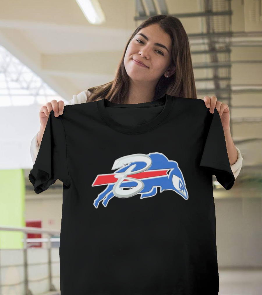 Buffalo Bills X Toronto Blue Jays Logo Mash NFL X MLB T-Shirt