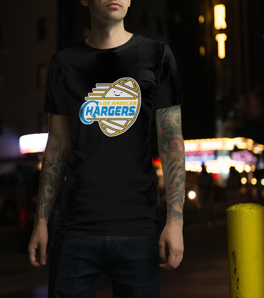 Los Angeles Chargers NFL Logo Mashup Combined With Minimalist T-Shirt