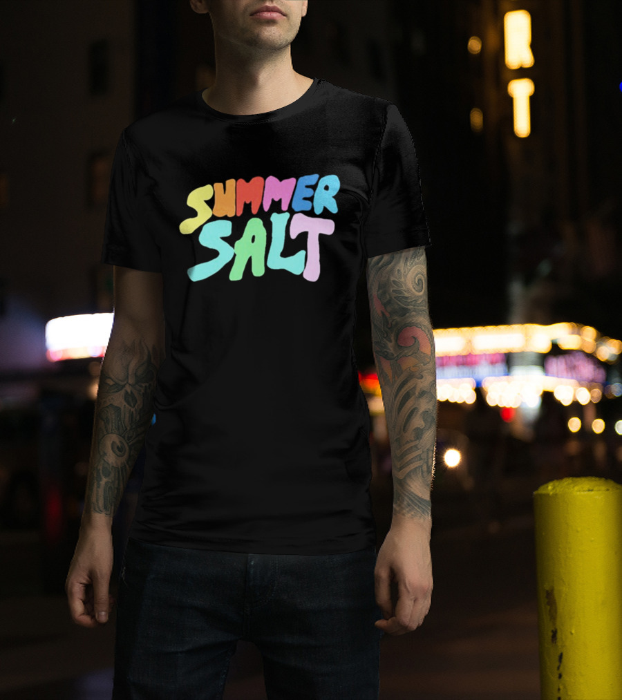 Summer Salt Colorful Rainbow Typography T-Shirt