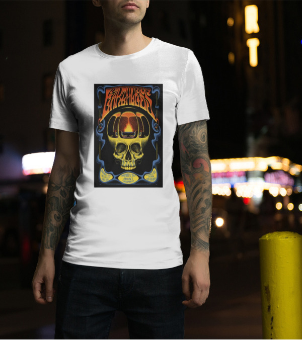 Earthless Skull Artwork November 14 2024 Morro Bay San Luis Obispo CA Concert T-Shirt