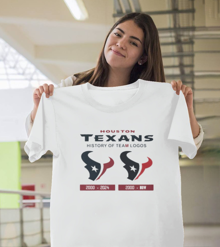 Houston Texans History of Team Logos 2000 2024 Now T-Shirt