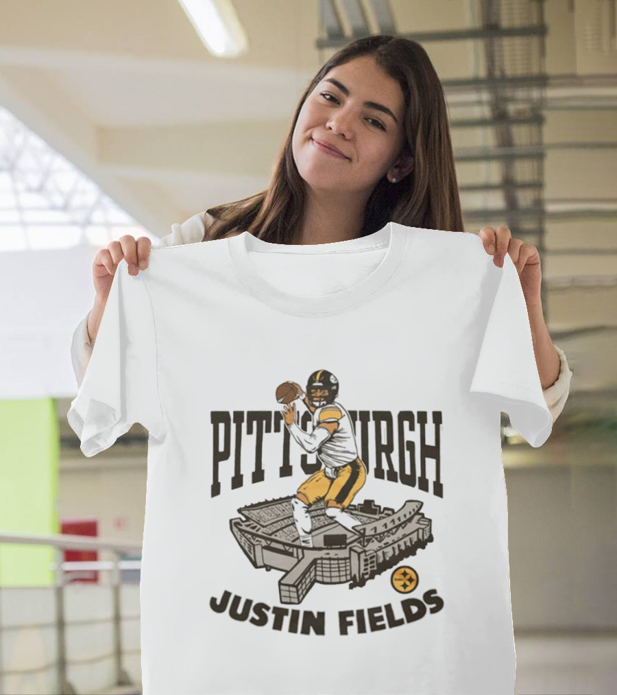 Pittsburgh Justin Fields Steelers NFL Acrisure Stadium T-Shirt