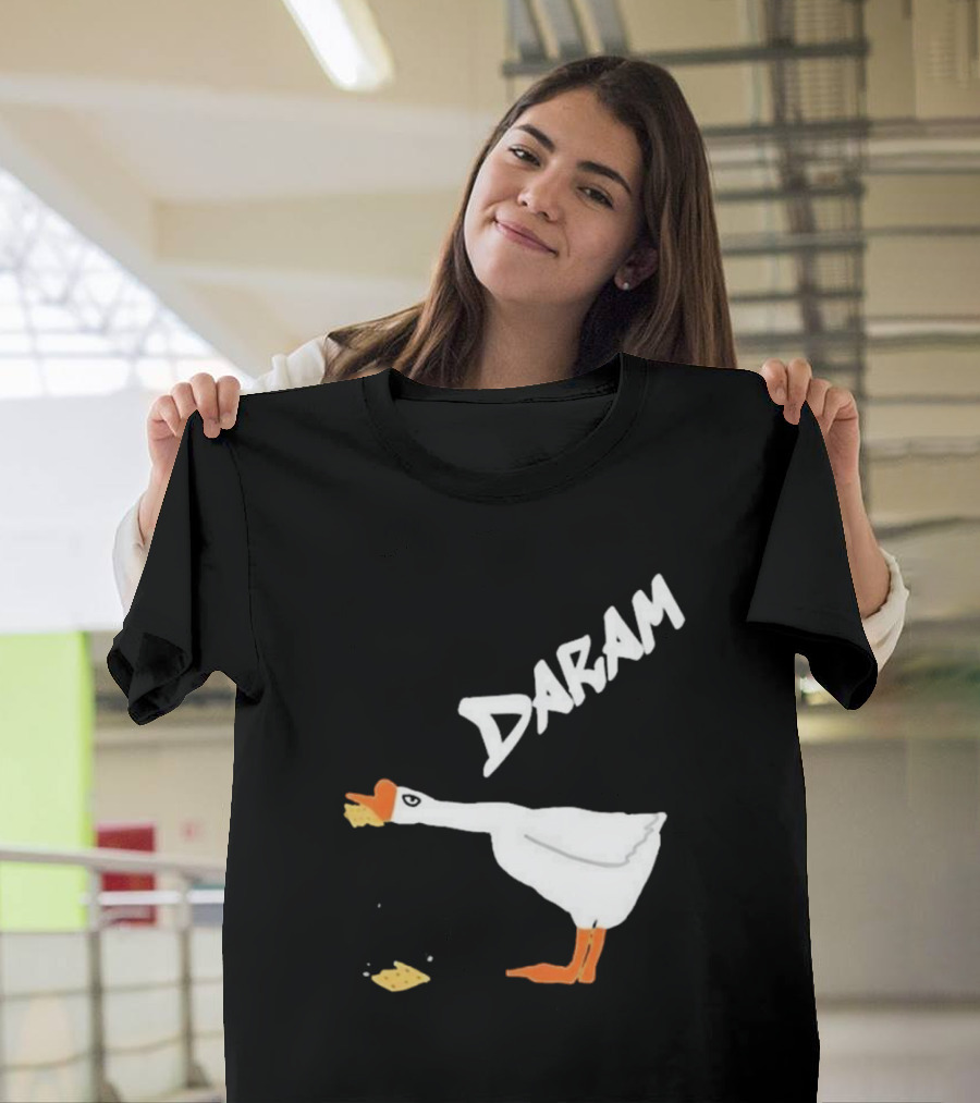 Goose Snack Humor Daram Goose Eating Cookie T-Shirt