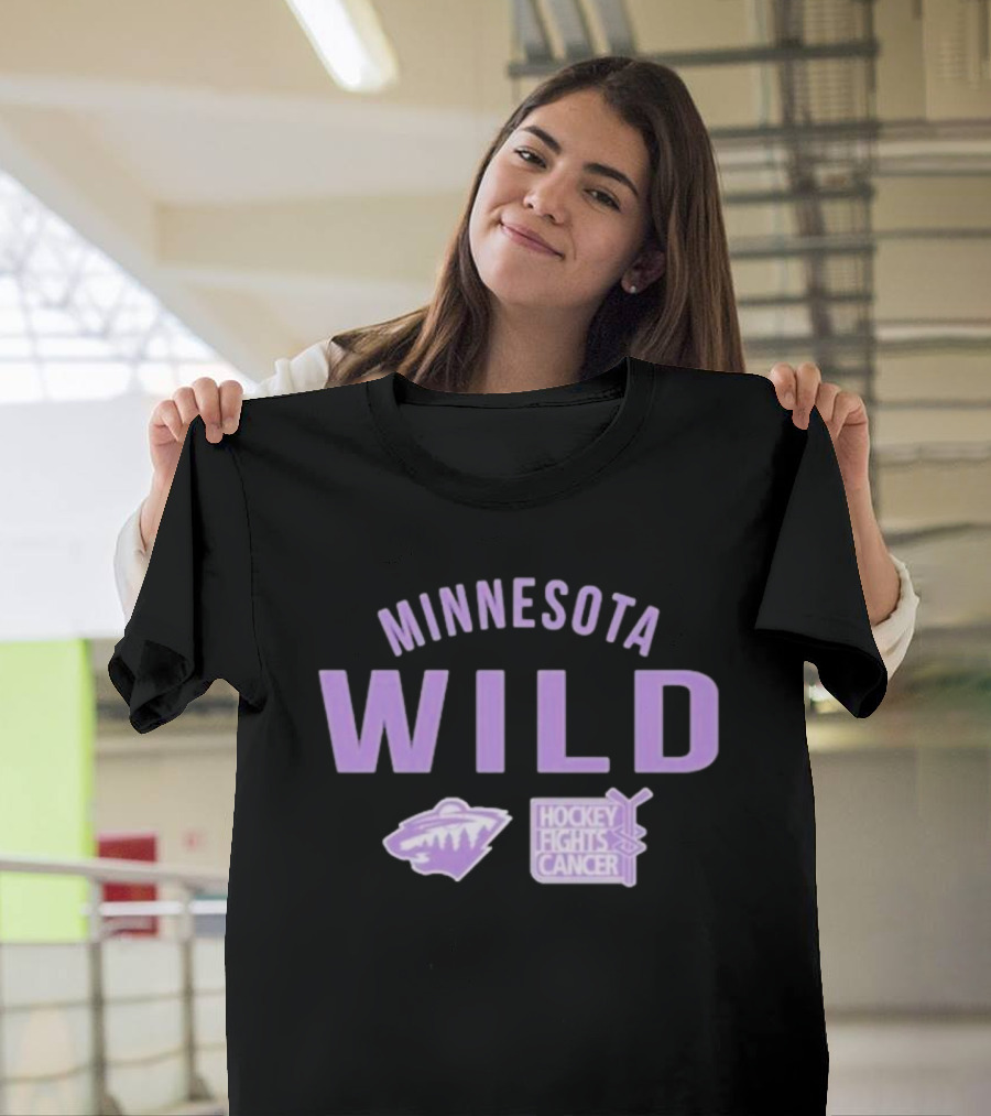 Minnesota Wild Hockey Fights Cancer T-Shirt