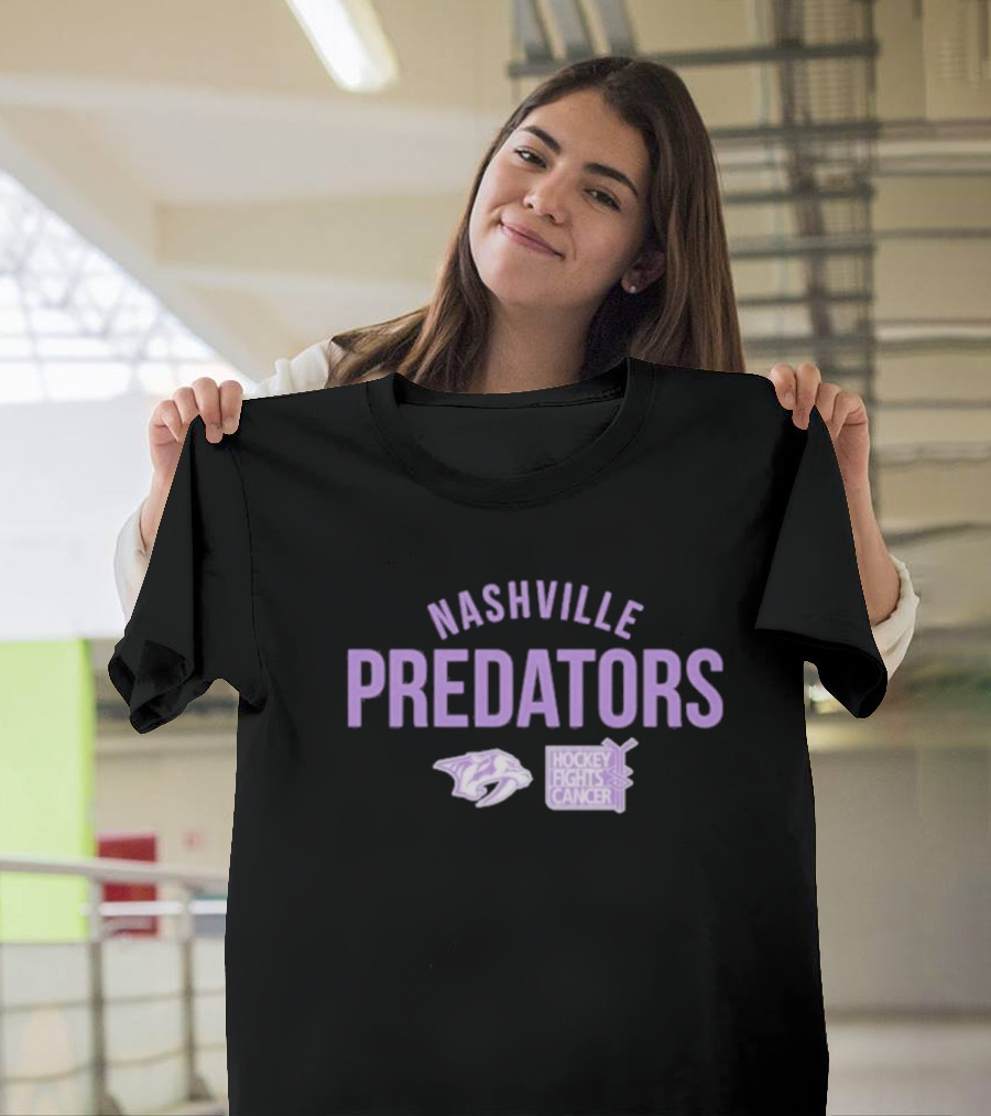 Nashville Predators Hockey Fights Cancer T-Shirt