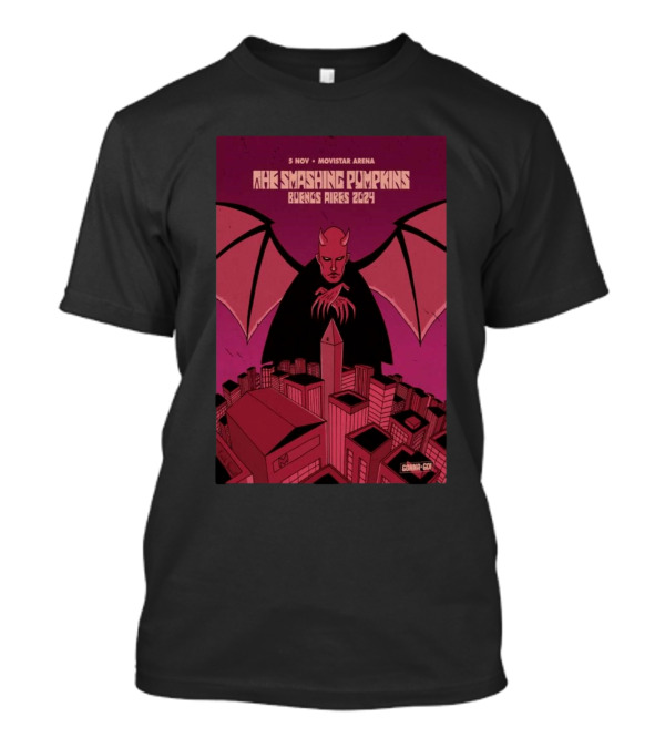 The Smashing Pumpkins Buenos Aires Movistar Arena November 5 2024 Winged Creature Cityscape T-Shirt