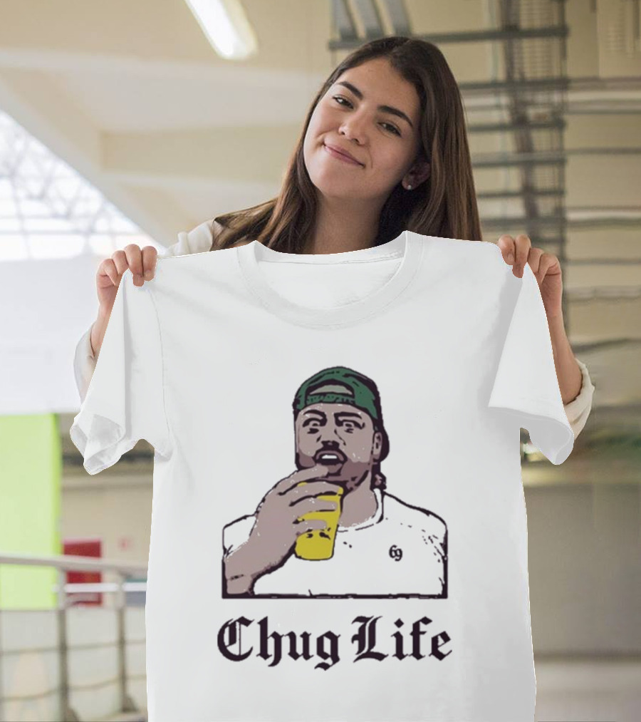 Campeche Collective Chug Life David Bakhtiari FootballPlayer With Yellow Cup T-Shirt
