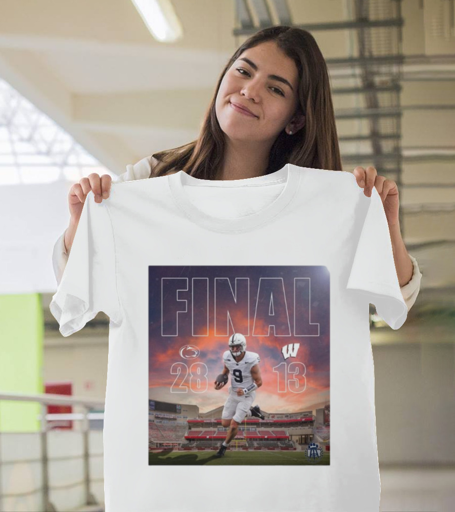 Final Penn State Nittany Lions 28 – 13 Wisconsin Badgers Football Showdown Victory T-Shirt