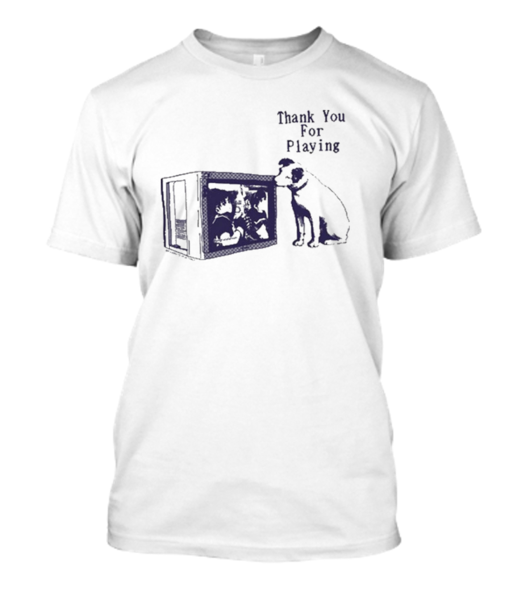 Thank You For Playing Dog Watching TV Nostalgia T-Shirt