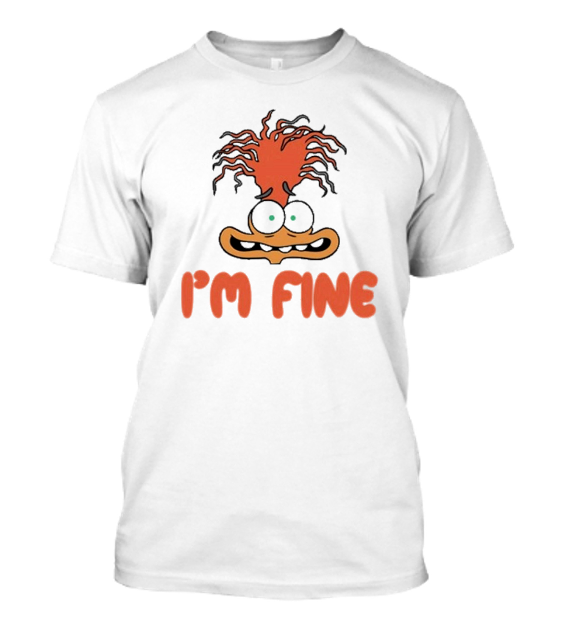 Mel Mitchell Inside Out 2 Character Anxiety I'm Fine Rugrats Mashup T-Shirt