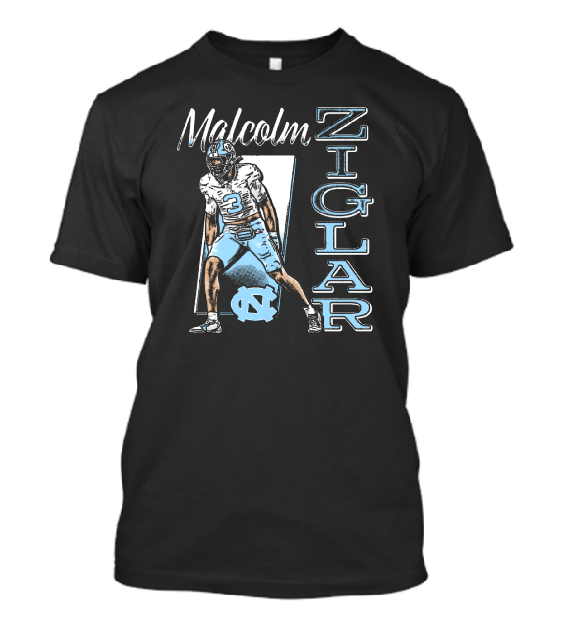 Malcolm Ziglar North Carolina Tar Heels Football Player UNC T-Shirt