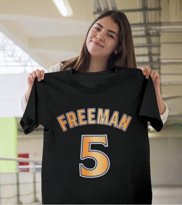 Freddie Freeman 5 Los Angeles Dodgers MLB Name And Number 2024 World Series Champions T-Shirt