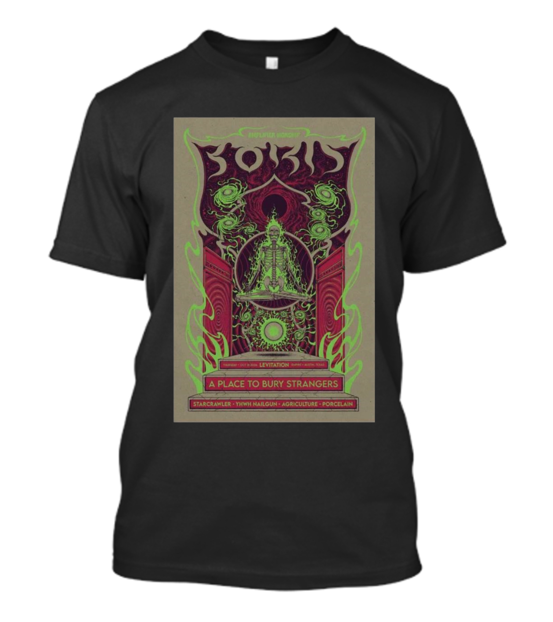 Boris Imperium Vivisum Levitation Austin TX Oct 31 2024 A Place To Bury Strangers Starcrawler Twin Haikun Agriculture Porcelain T-Shirt