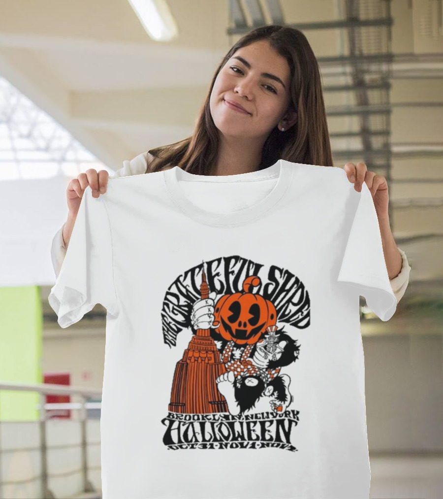 Grateful Shred Halloween Brooklyn New York Oct 31-Nov 1 2024 Pumpkin King Kong Tower T-Shirt