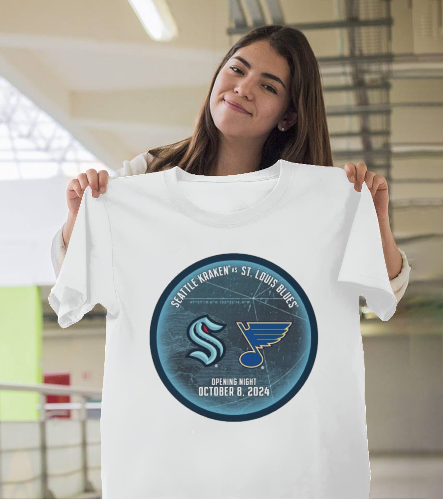 Seattle Kraken vs St. Louis Blues Opening Night October 8, T-Shirt