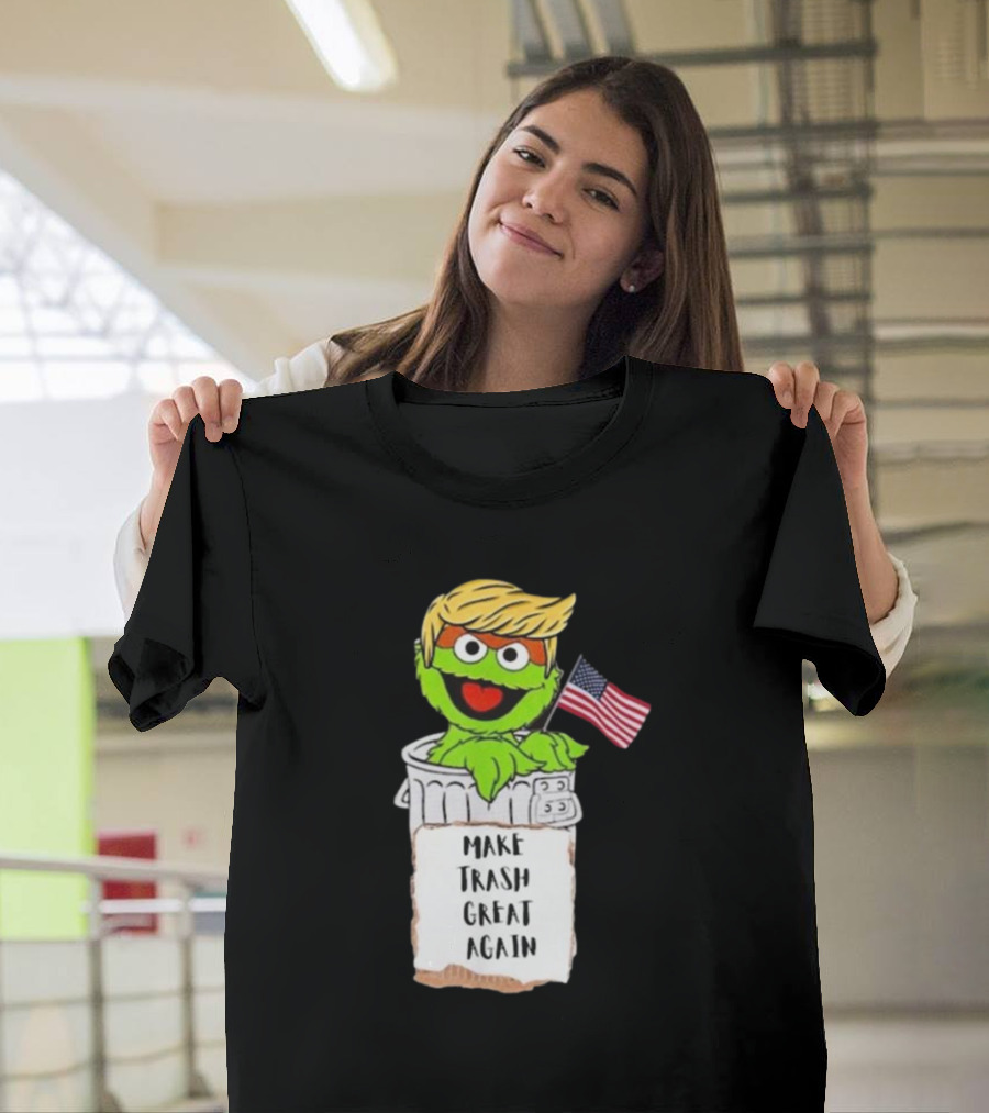 Make Trash Great Again Trump Garbage Reference 2024 Oscar American Flag T-Shirt
