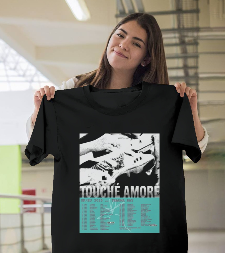 Touché Amoré UK/EU 2025 With Trauma Ray Tour Dates T-Shirt