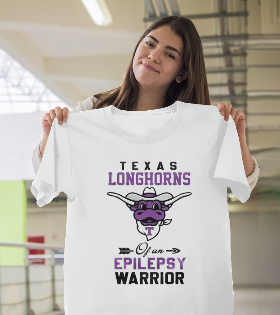 Texas Longhorns Epilepsy Warrior Cow Mascot T-Shirt