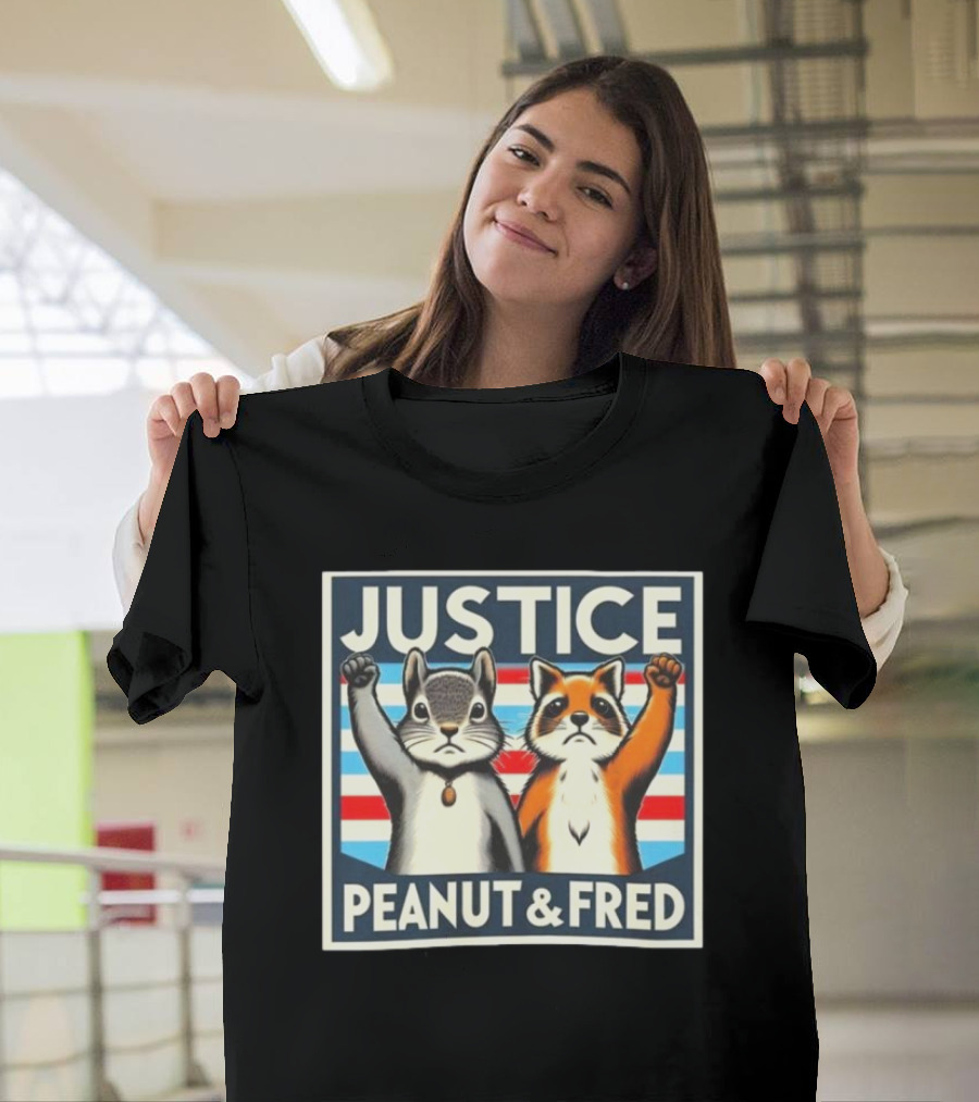 Justice Peanut Fred Squirrel Cat Campaign T-Shirt