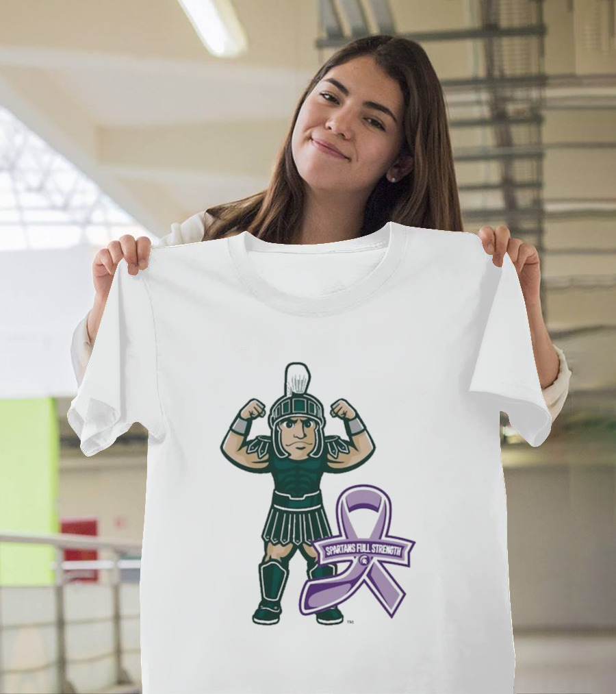 Michigan State Spartans 2024 Spartans Full Strength Purple Ribbon T-Shirt