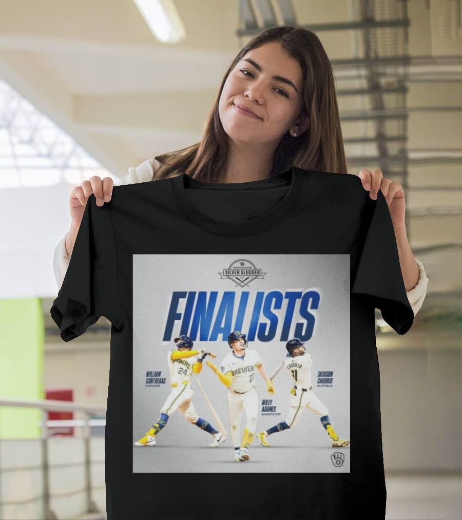 William Contreras Willy Adames Jackson Chourio Brewers 2024 Silver Slugger Finalists T-Shirt