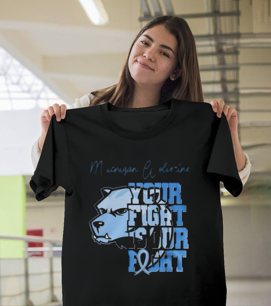 Michigan Wolverines Your Fight Is Our Fight Tackle Diabetes Awareness T-Shirt