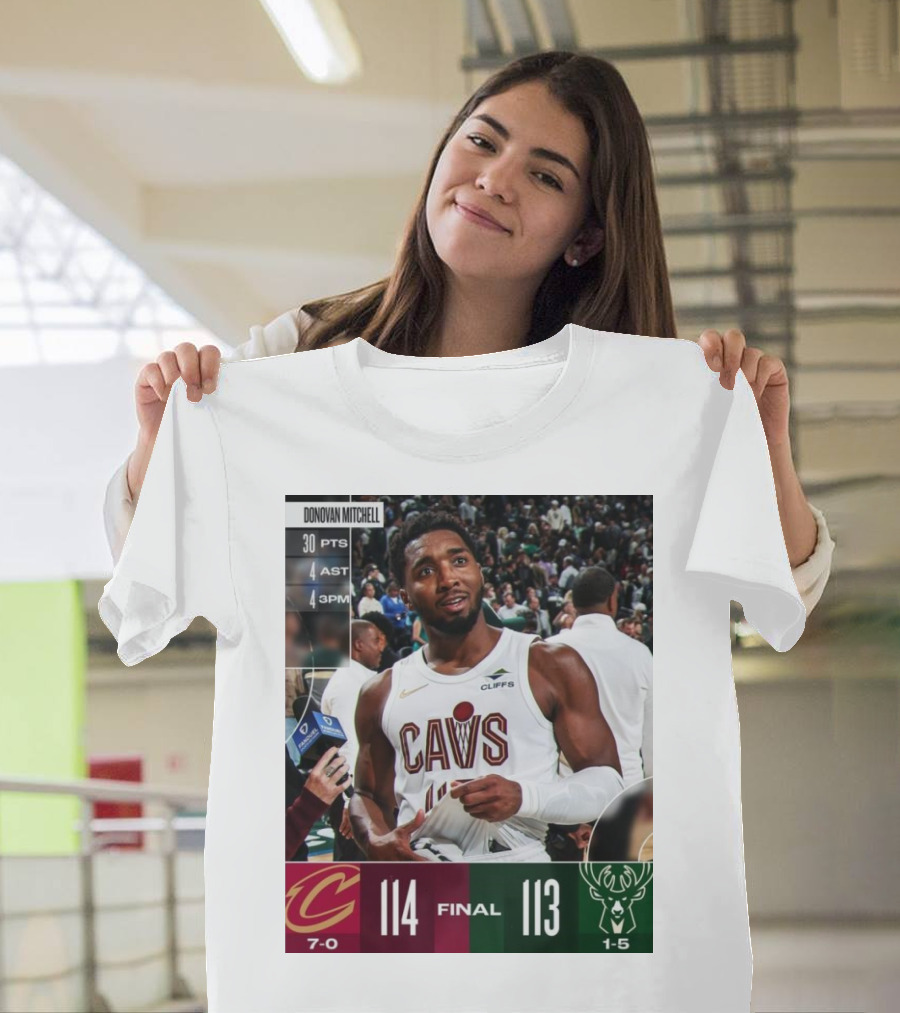 Donovan Mitchell 30 PTS Game-Winner Cleveland Cavaliers 114-113 Milwaukee Bucks T-Shirt