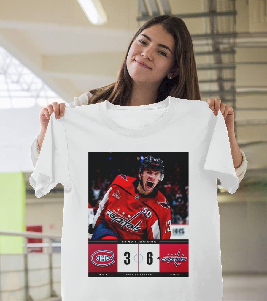 Final Score Montreal Canadiens vs Washington Capitals 3 – 6 2024-25 Season T-Shirt