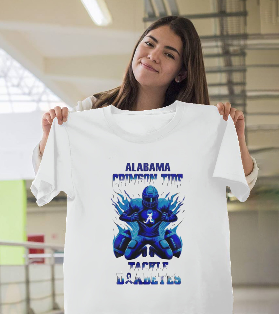 Alabama Crimson Tide Football Tackle Diabetes Awareness Month November T-Shirt