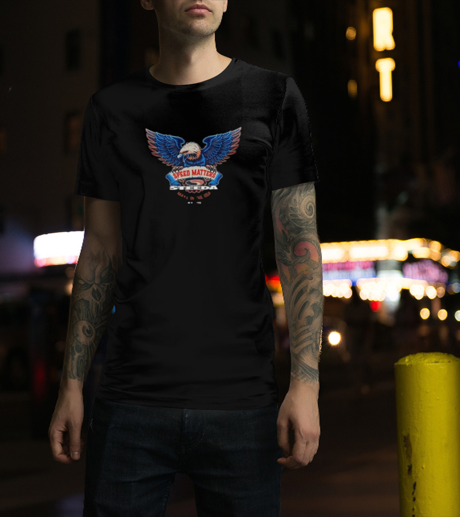 Speed Matters Steeda Made In The USA Eagle Emblem T-Shirt