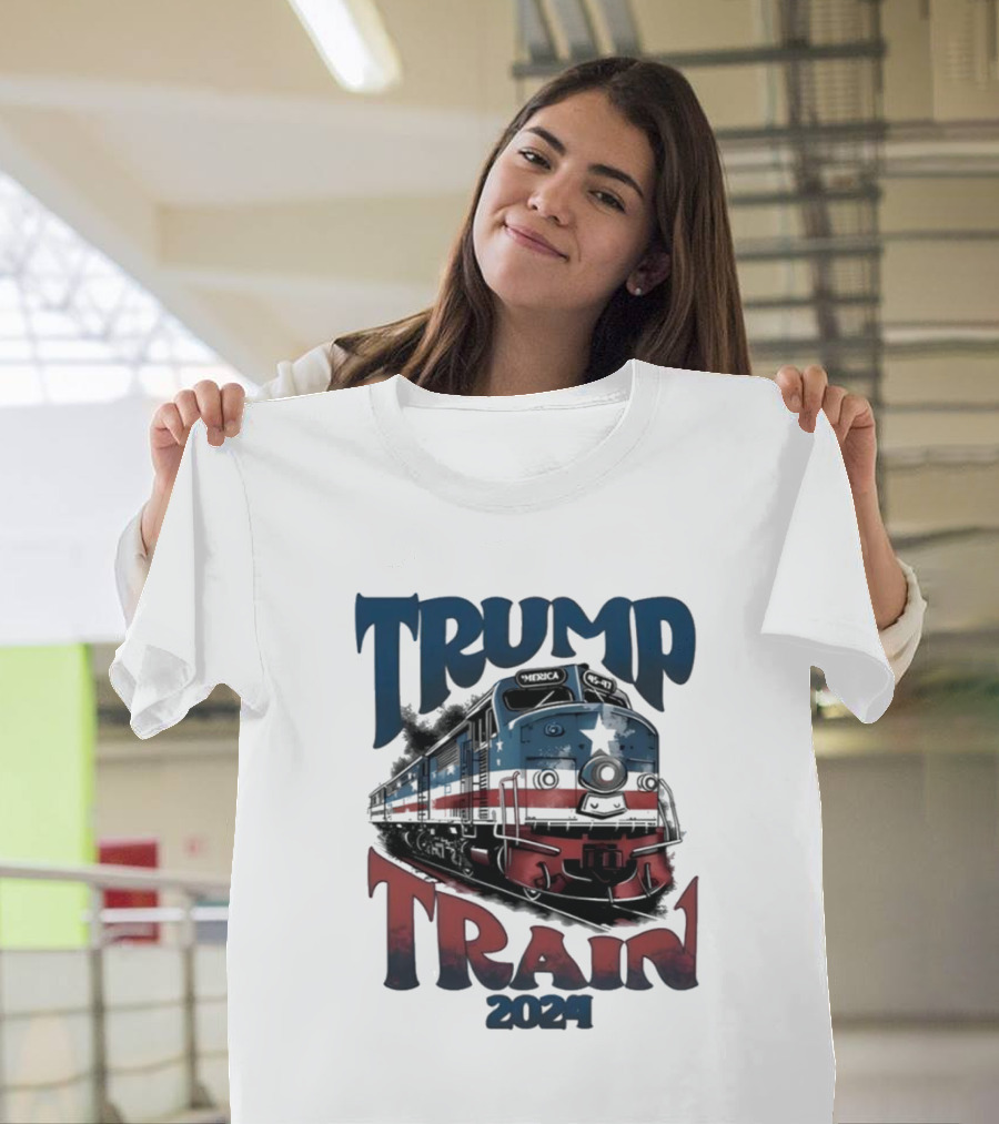 Trump Train 2024 Trump Won 2024 Patriotic Locomotive T-Shirt