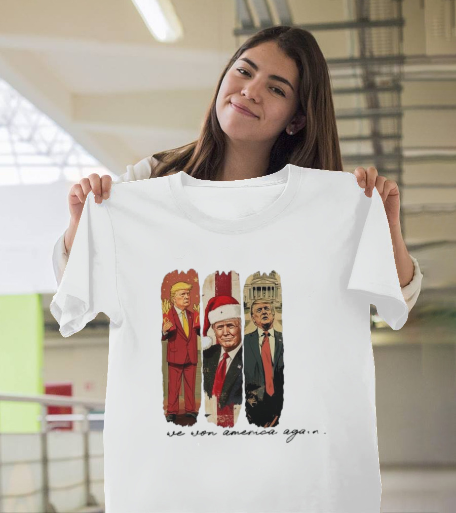 Trump Won 2024 We Won America Again Christmas Capitol T-Shirt