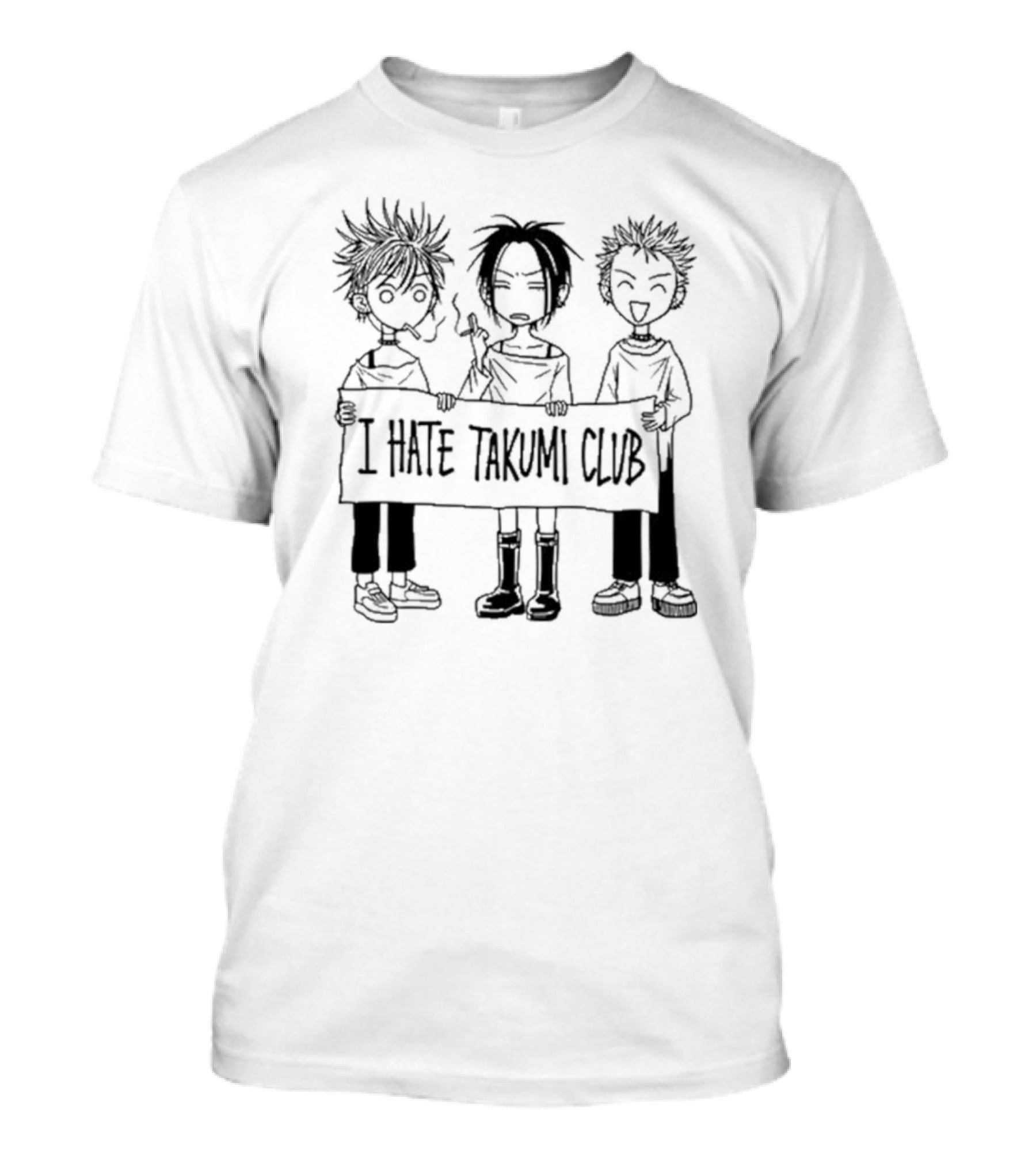 Yazawa Disciple I Hate Takumi Club Manga Characters T-Shirt