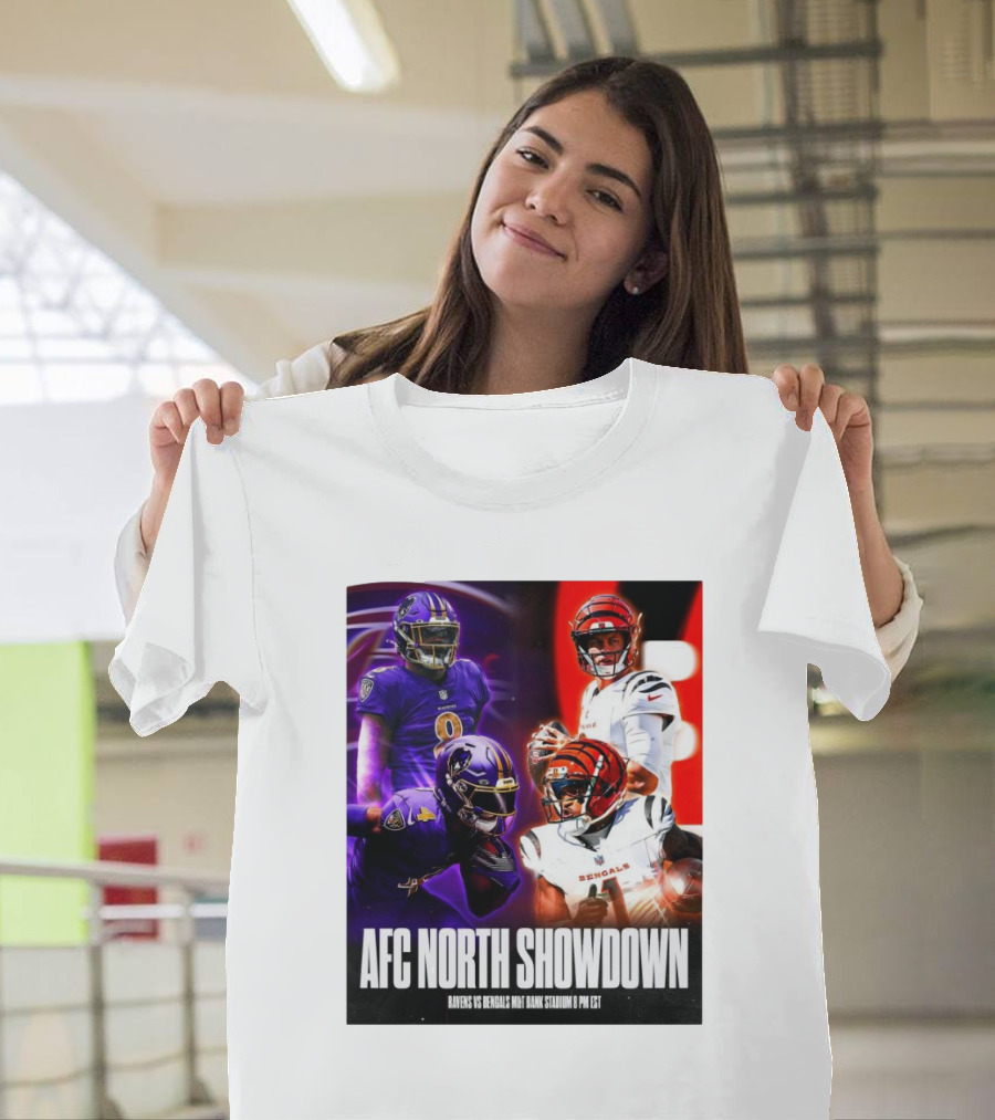 AFC North Showdown Ravens vs Bengals M&T Bank Stadium 8 PM EST T-Shirt