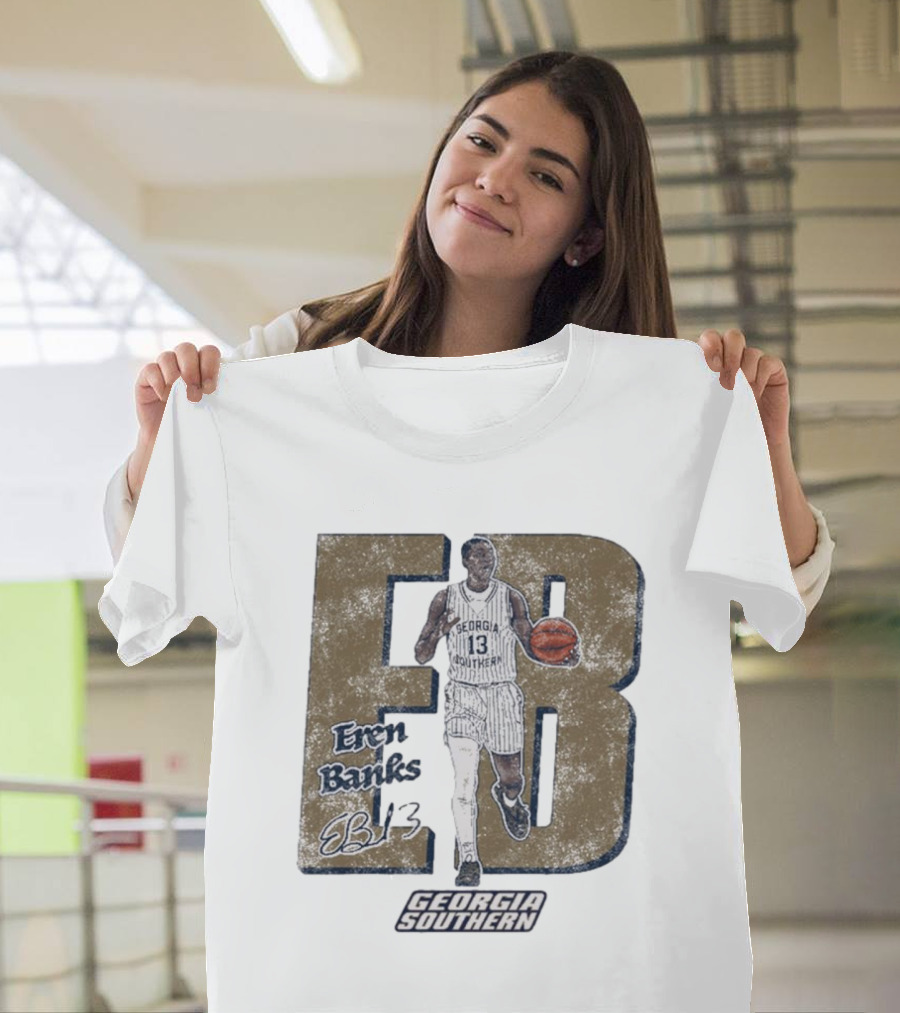 Eren Banks EB13 Georgia Southern Vintage Basketball Cartoon T-Shirt