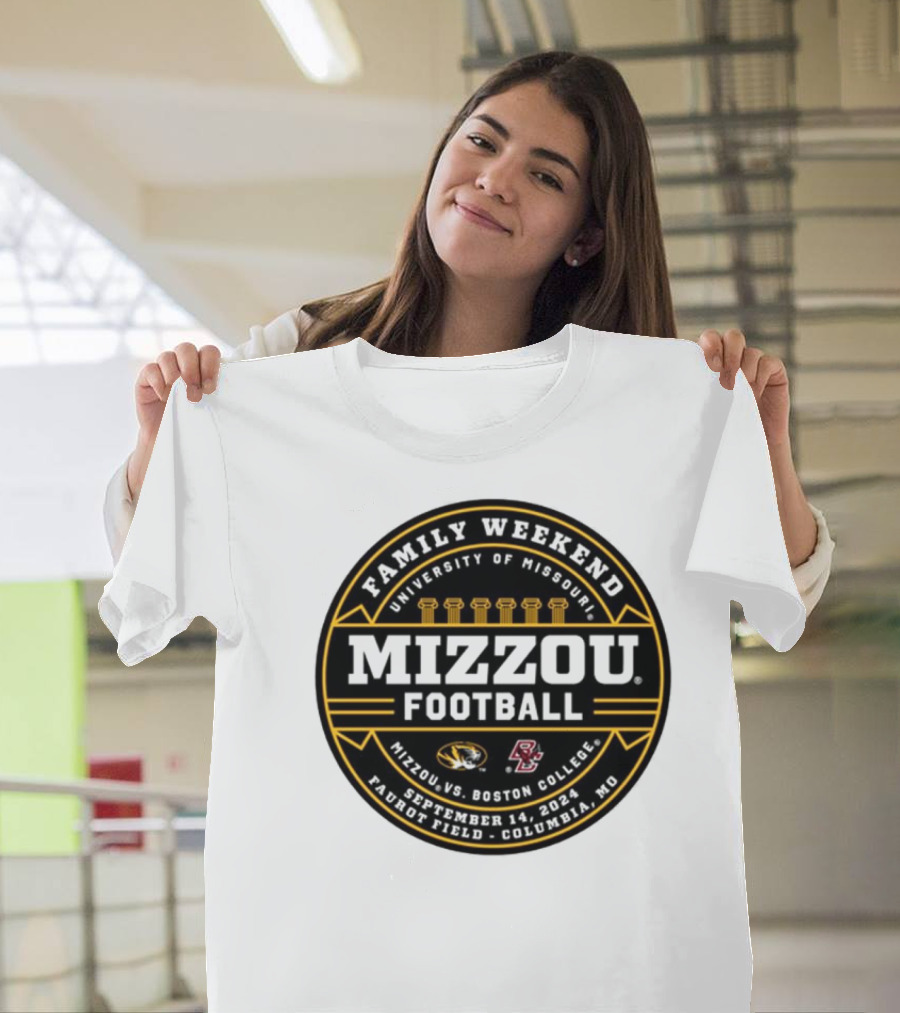 Family Weekend University of Missouri Mizzou Football vs Boston College September 14, 2024 Faurot Field Columbia MO T-Shirt