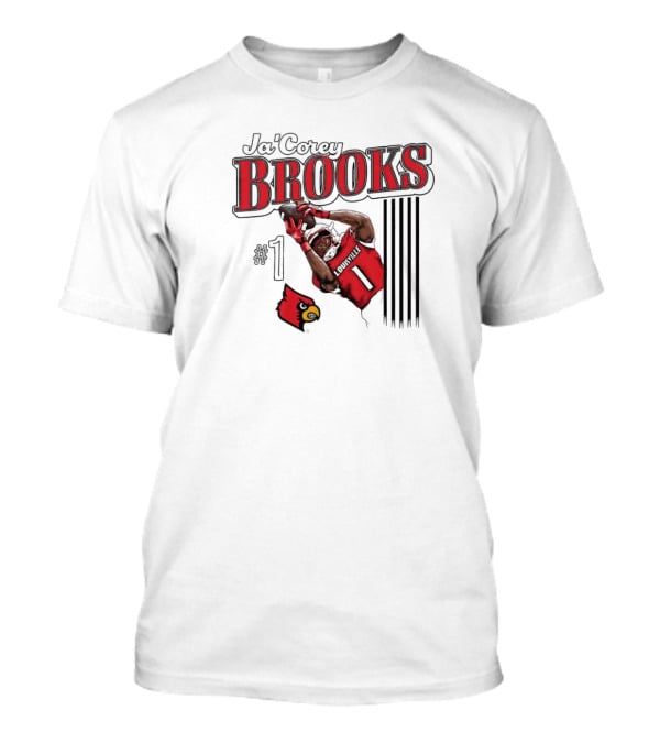 Ja’Corey Brooks Louisville Cardinals #1 Illustrated T-Shirt