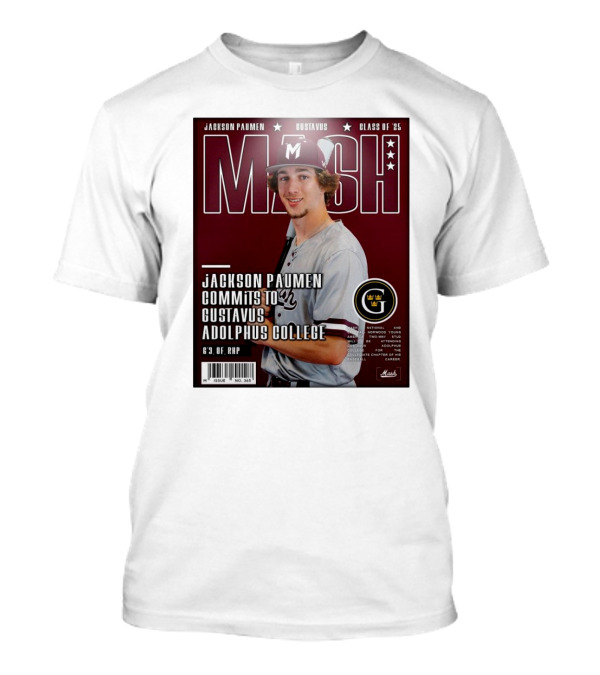Jackson Paumen Commits To Gustavus Adolphus College Class Of ’25 Mash Baseball T-Shirt