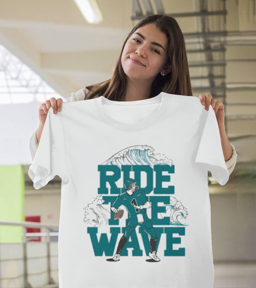 Ride The Wave Coastal Carolina University Football Quarterback Wave T-Shirt