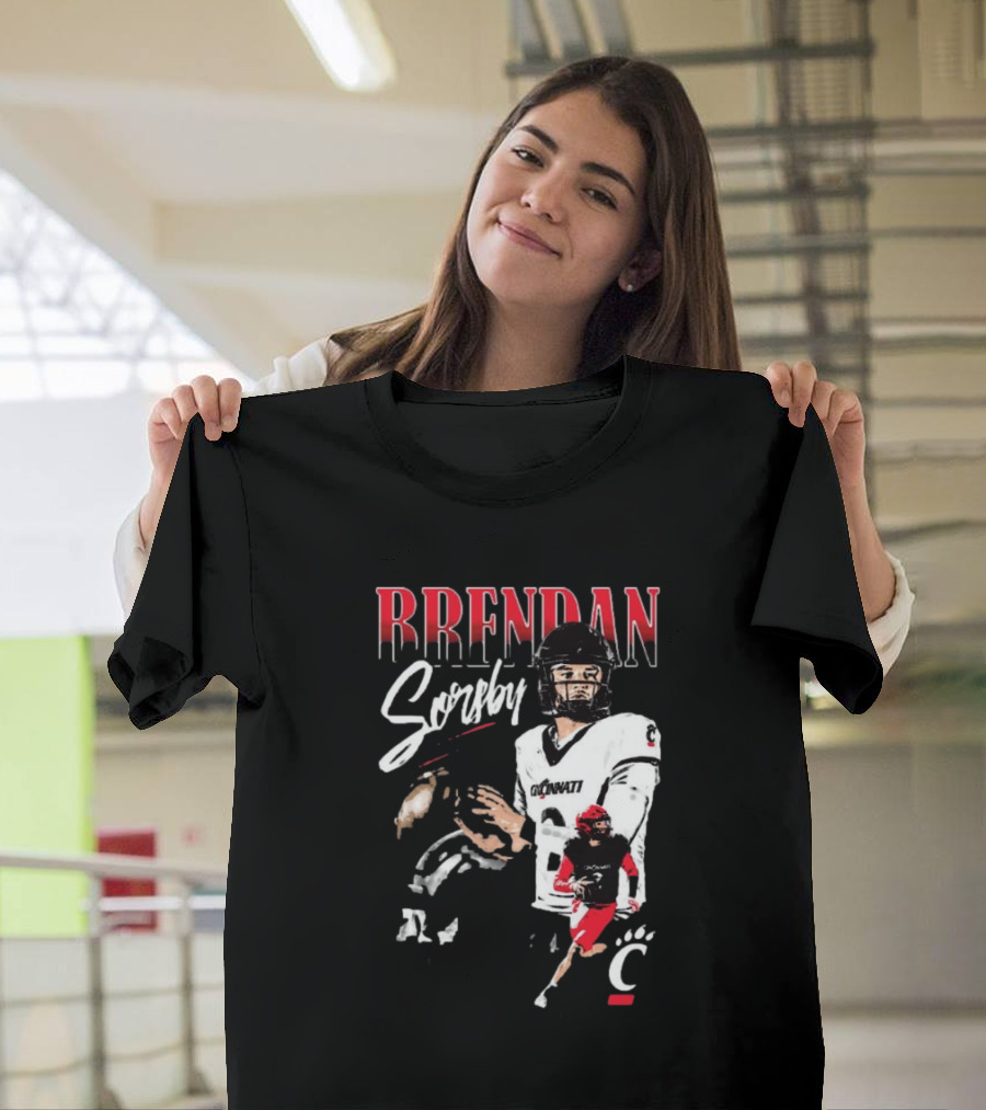 Brendan Sorsby Cincinnati Bearcats NCAA Football Player T-Shirt