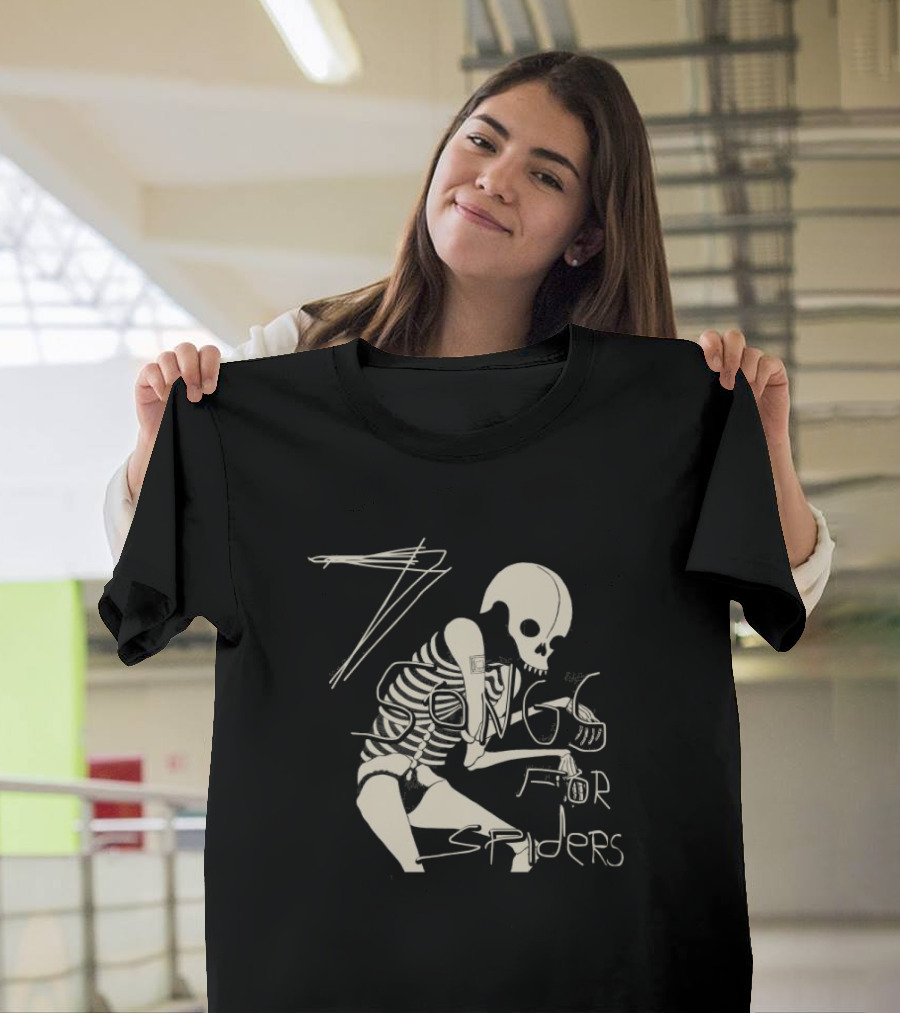 Dax Riggs 7 Songs For Spiders Skeleton Illustration 24th January 2025 T-Shirt