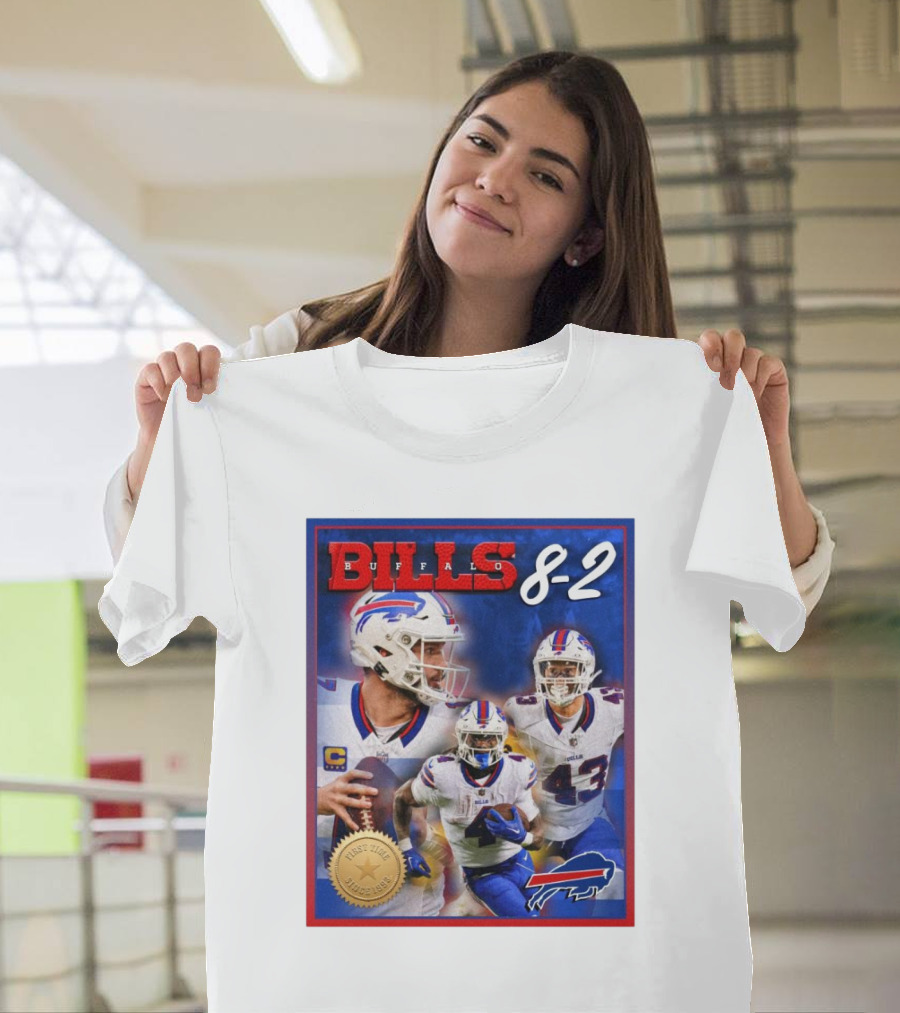 Buffalo Bills 8-2 NFL Team Highlight with Players T-Shirt