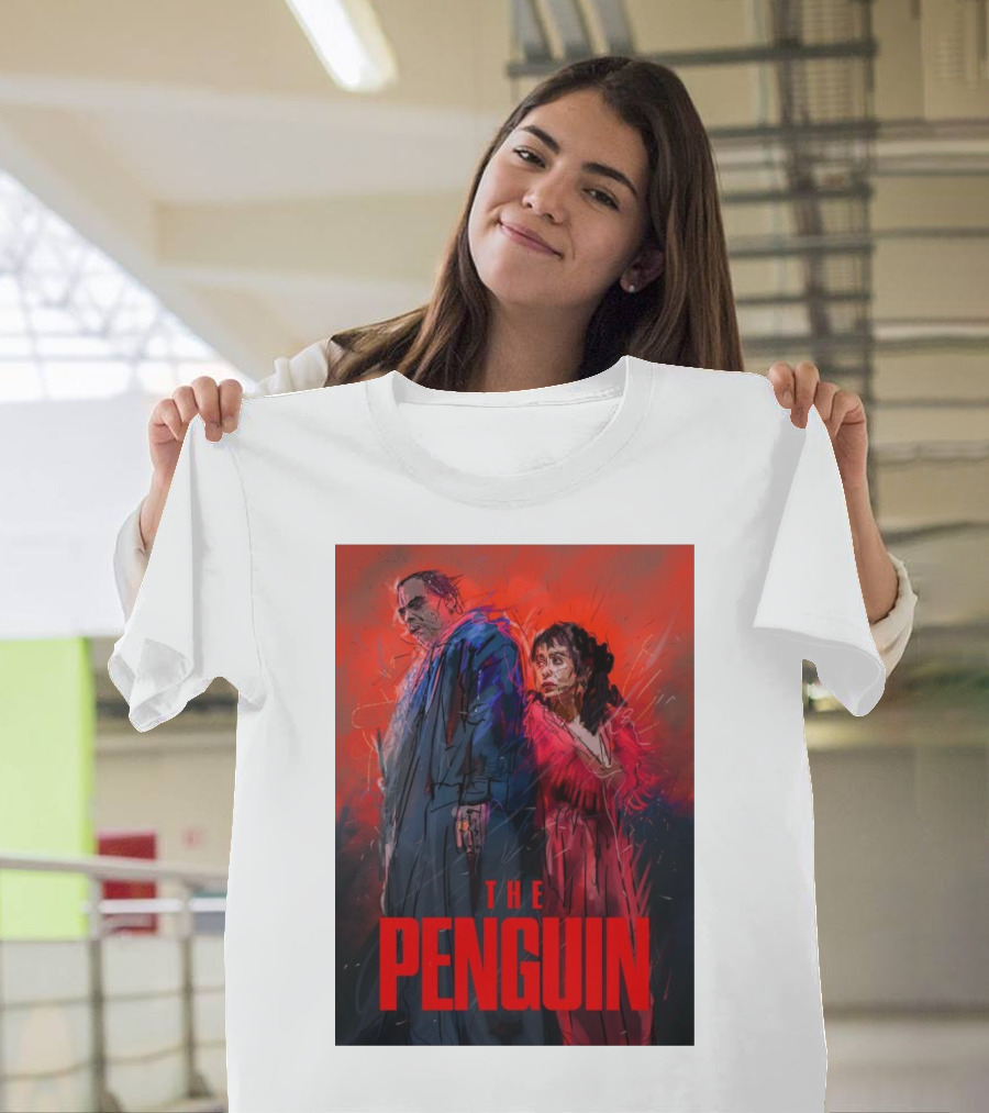 The Penguin Suffering The Last Episode Red and Blue Characters T-Shirt