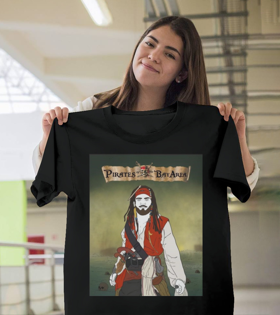 Pirates of the Bay Area Drawing Featuring Iconic Pirate T-Shirt